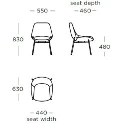 Wendelbo Sinum Spisebordsstol Coast Col. 10^ Stole|Stue
