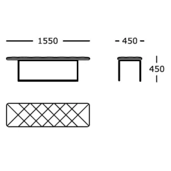 Wendelbo Tip Toe Bænk Stor Sort^ Stue
