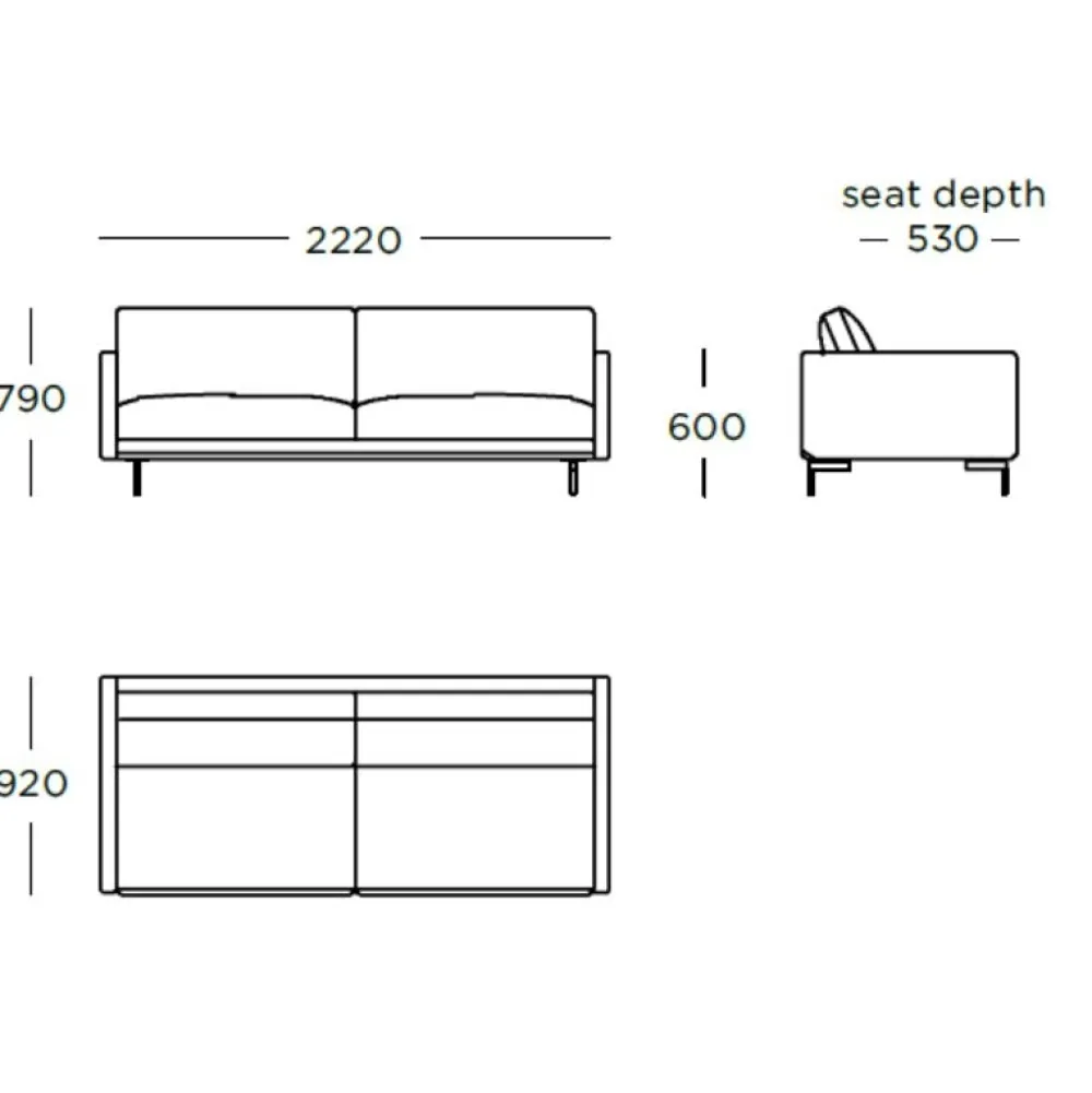 Wendelbo Trace 3-pers. Sofa^ Sofaer|Stue